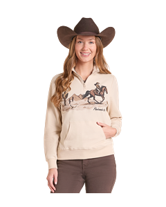*Womens Cowgirl Pullover - Natural - LW91T09691