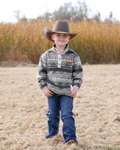 *Boys 1/4 Snap Fleece Pullover - OLV - MWK7590021