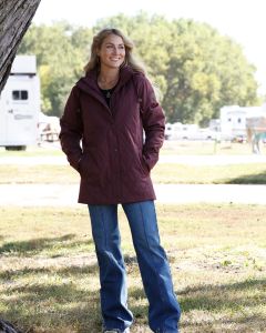 *Womens Barn Coat with Hood - PUR - MAJ9903003