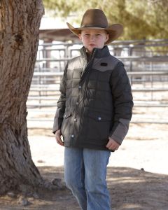*Boys Quilted Polyfill Barn Coat - GRN - MWJ5200001