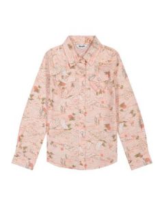 *Girls Western LS Snap Shirt - Pink - 112382658
