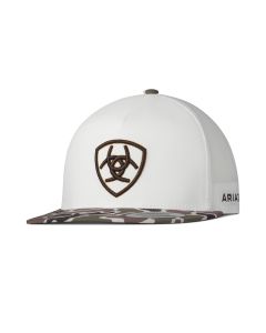 Ariat Mens Cap Snap Back Camo Visor White
